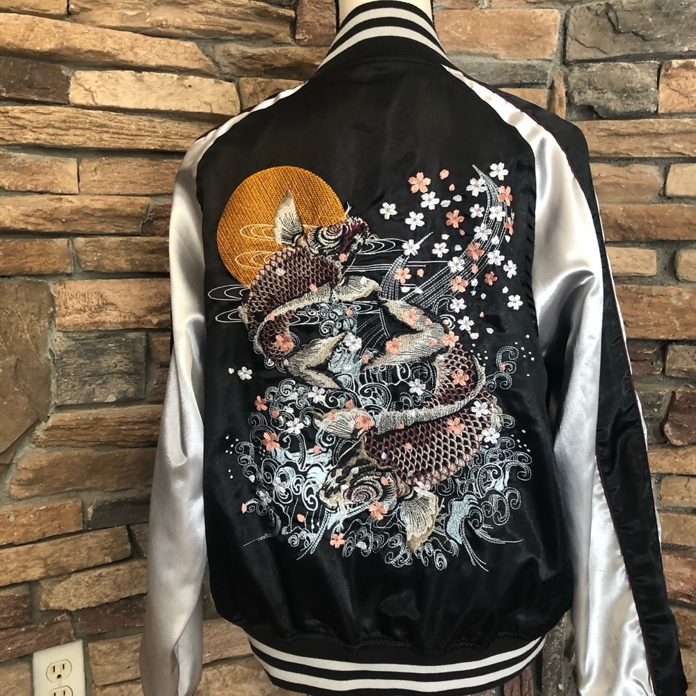 Vintage Sukjan embroidered satin jacket.